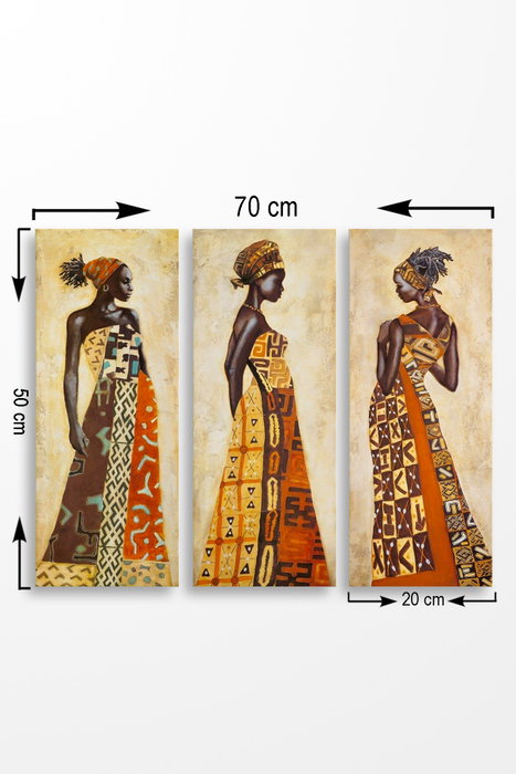 Wallity Cuadro Decorativo de MDF Multicolor (3 Piezas)